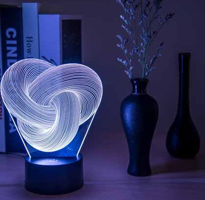 "3D LED Twist Night Light Lamp"